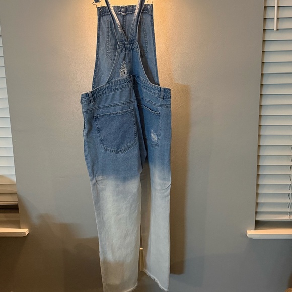 Distressed Jean Overalls - Picture 2 of 4